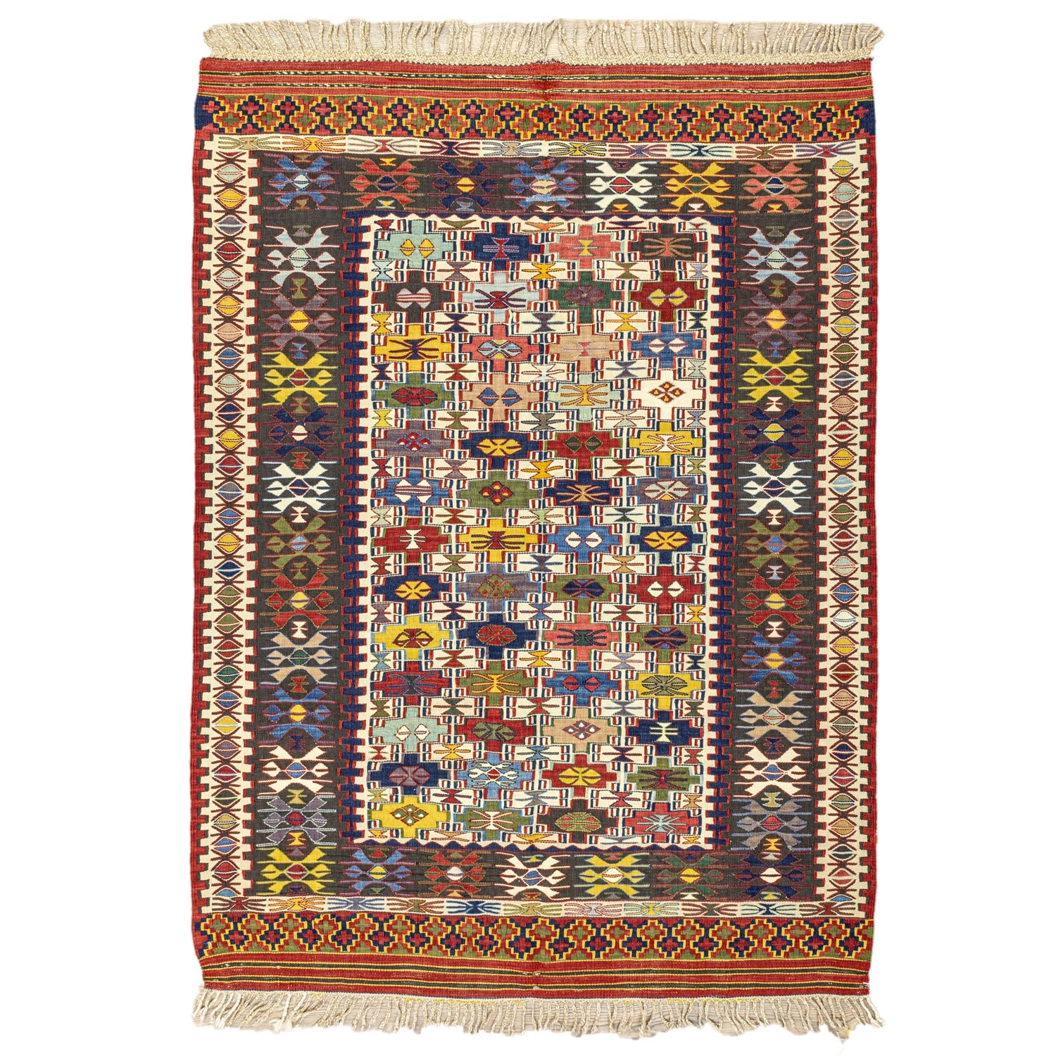 Asher Renkli El Dokuma Nuzumla Kilim 106X144 Cm