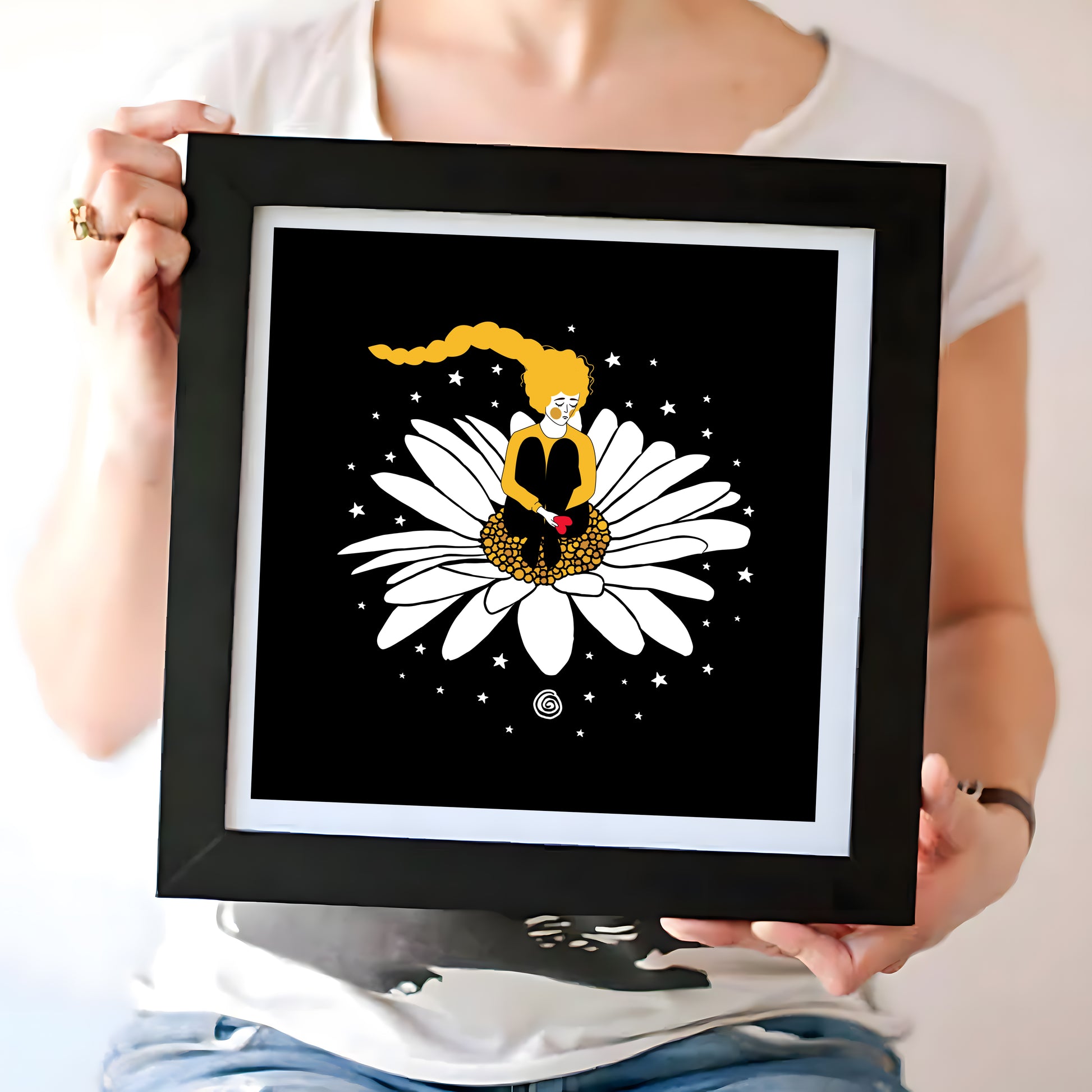 Astrea Papatya Çerçeveli Poster