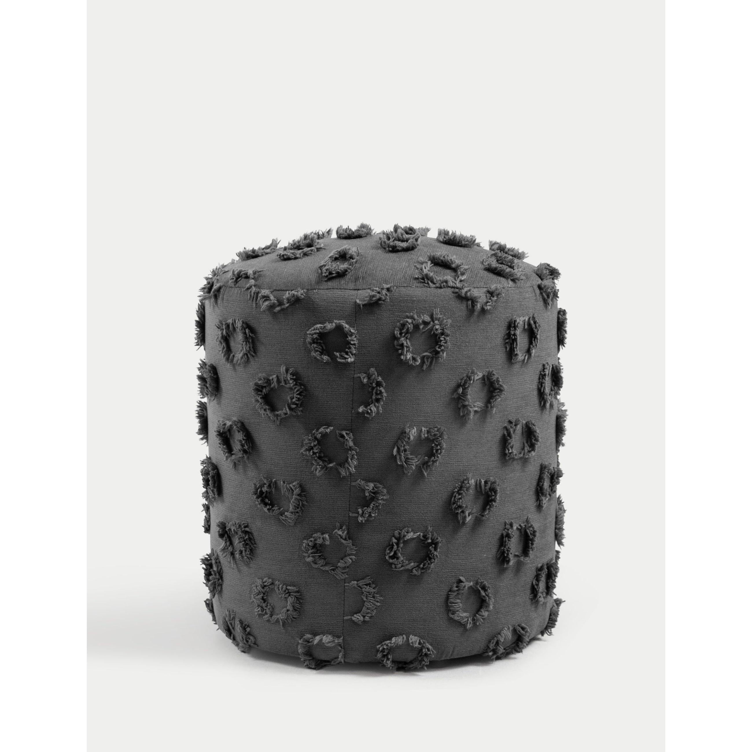 Astrid Dokuma Puf - Antrasit