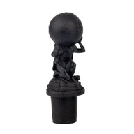 Atlas Tasarım Paslanmaz Çelik Cam Tablalı Şişe Tıpası-Şişe Tıpası-Gerra Collection-Mat Siyah-NowShopFun