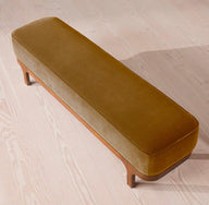 Aviera Kadife Bench-Bank-Sofalab-Haki-NowShopFun