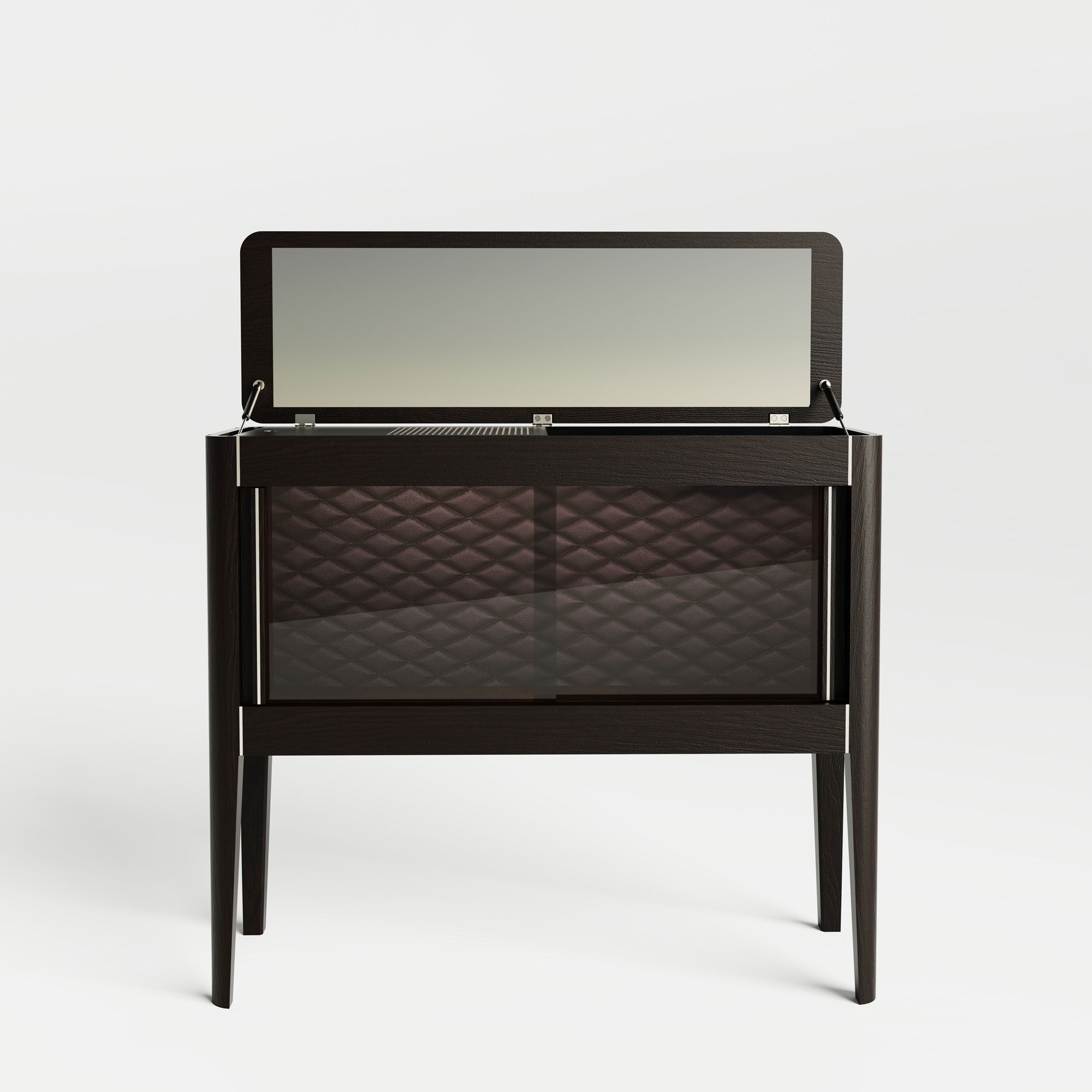 Ayna Kapaklı Ahşap İçki Dolabı - Casablanca