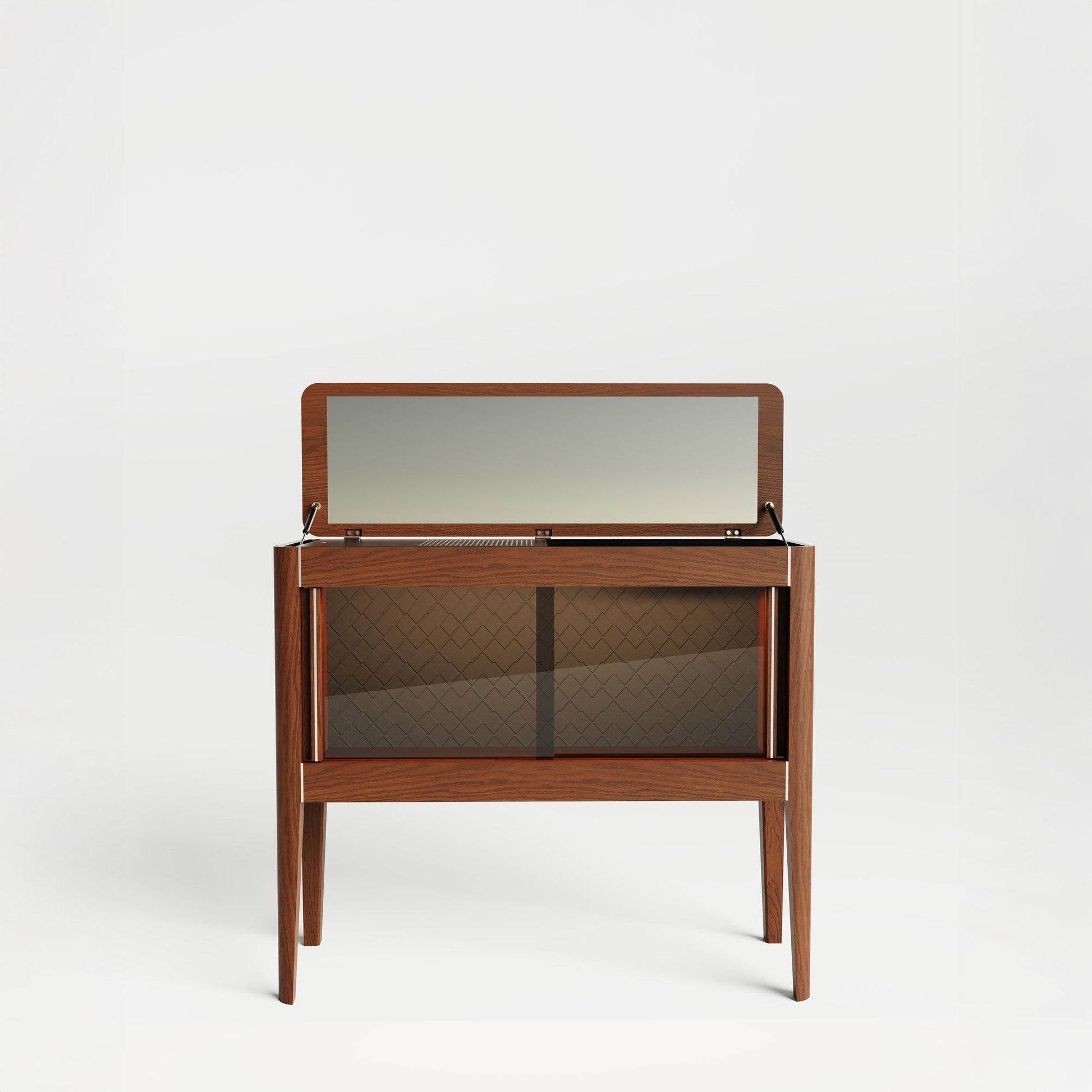 Ayna Kapaklı Ahşap İçki Dolabı - Casablanca