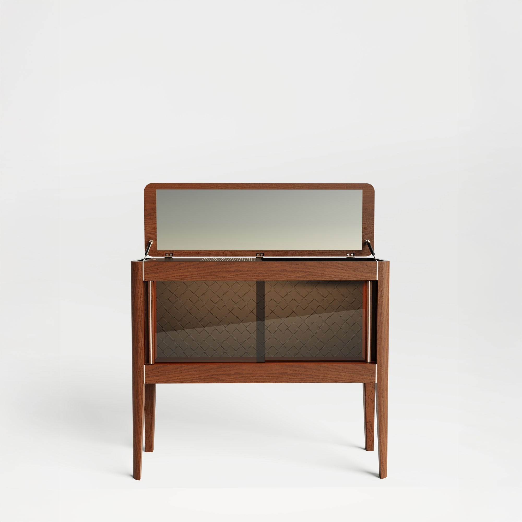 Ayna Kapaklı Ahşap İçki Dolabı - Casablanca