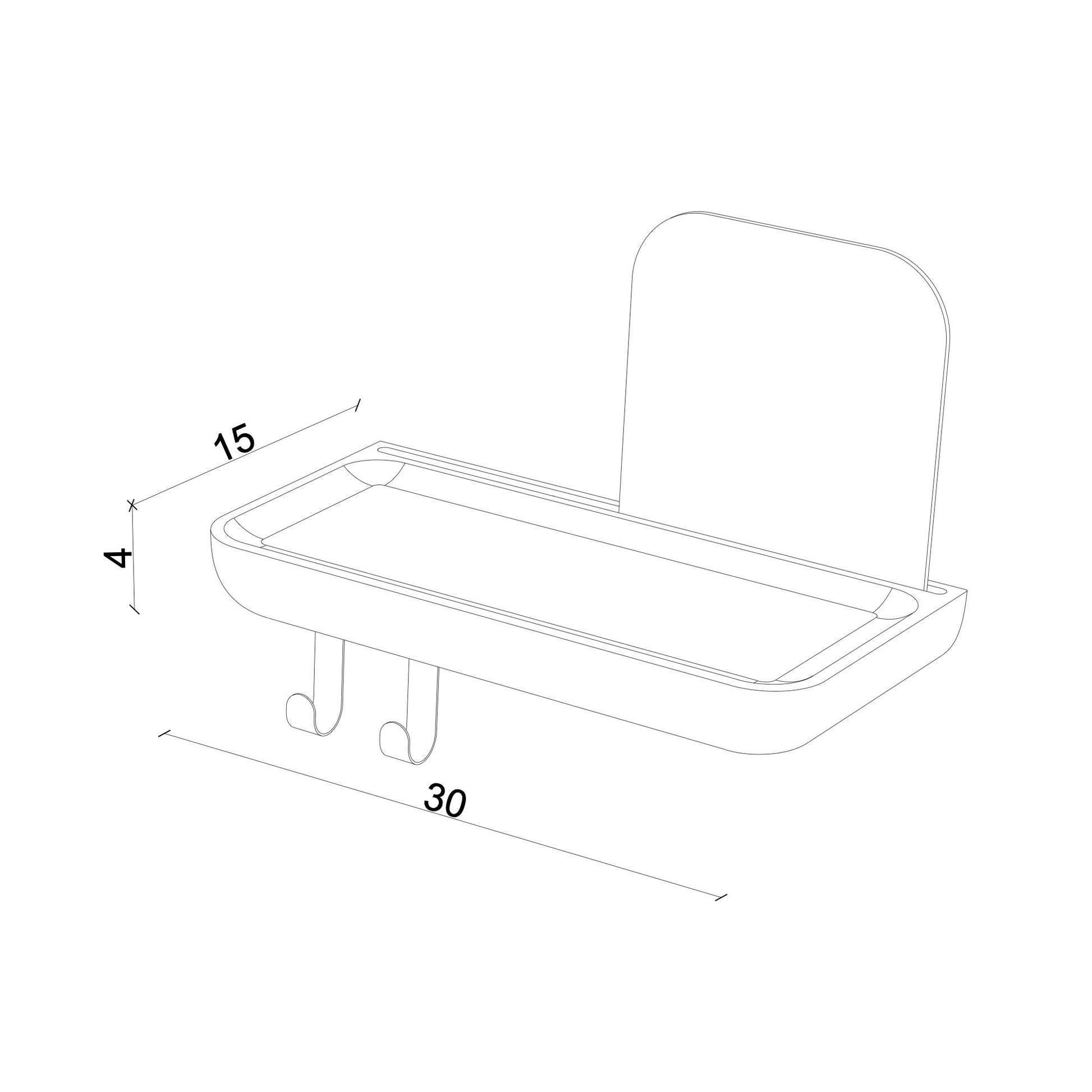Aynalı Ahşap Uçan Raf