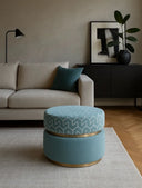 Azzurro Geometrik Desenli Puf