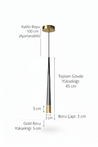 Elvera Konik Sarkıt-Sarkıt Aydınlatma-Lumiana-Tekli-NowShopFun
