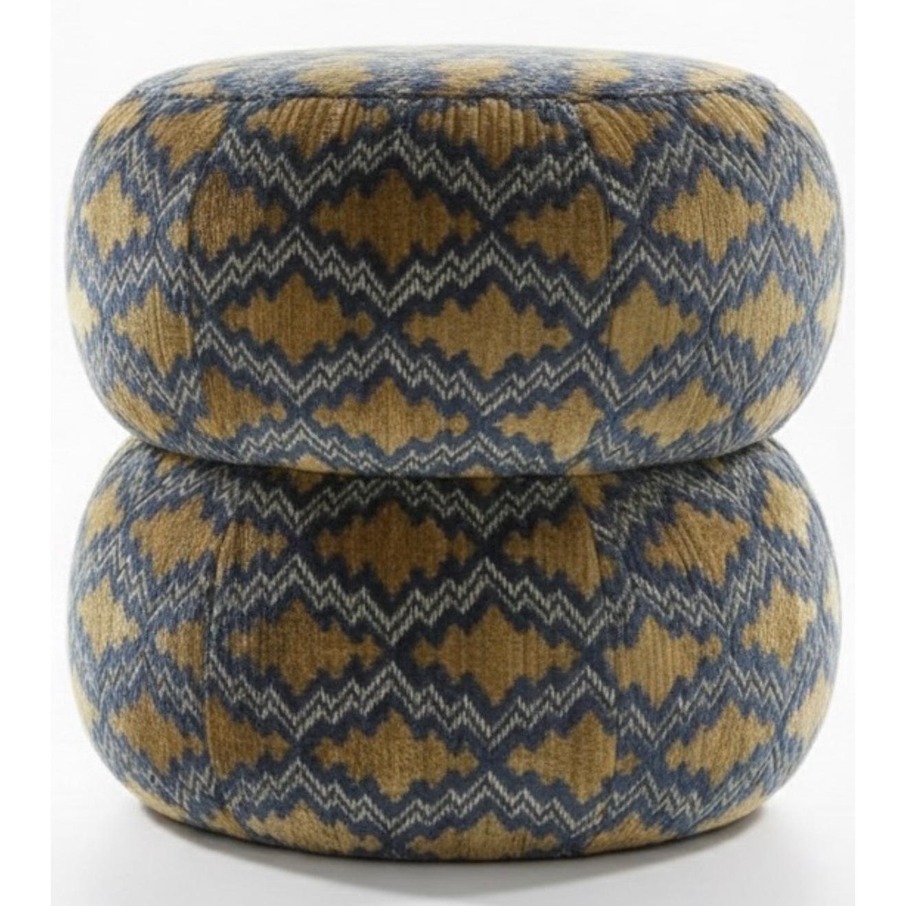 Ba'al Desenli Kadife Çift Katlı Puf