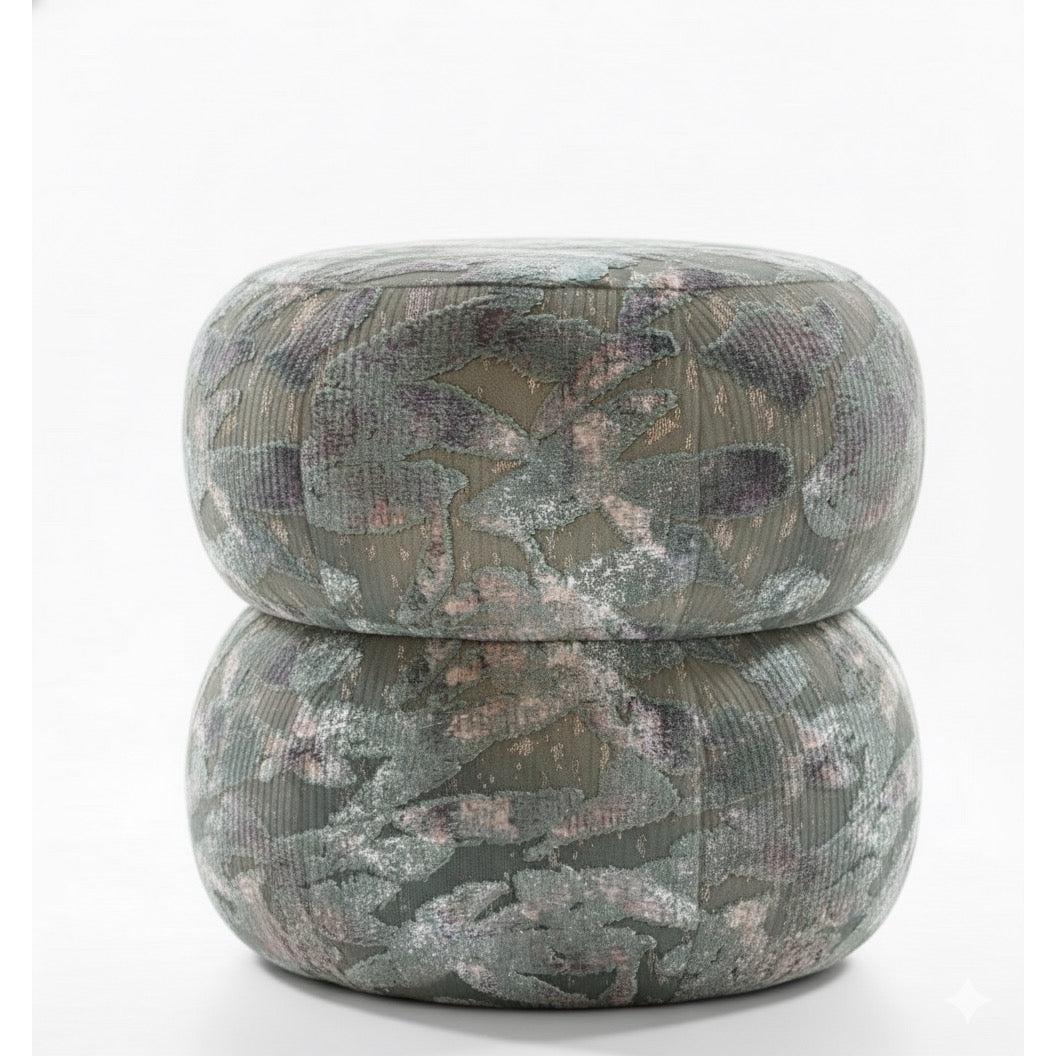 Ba'al Desenli Kadife Çift Katlı Puf