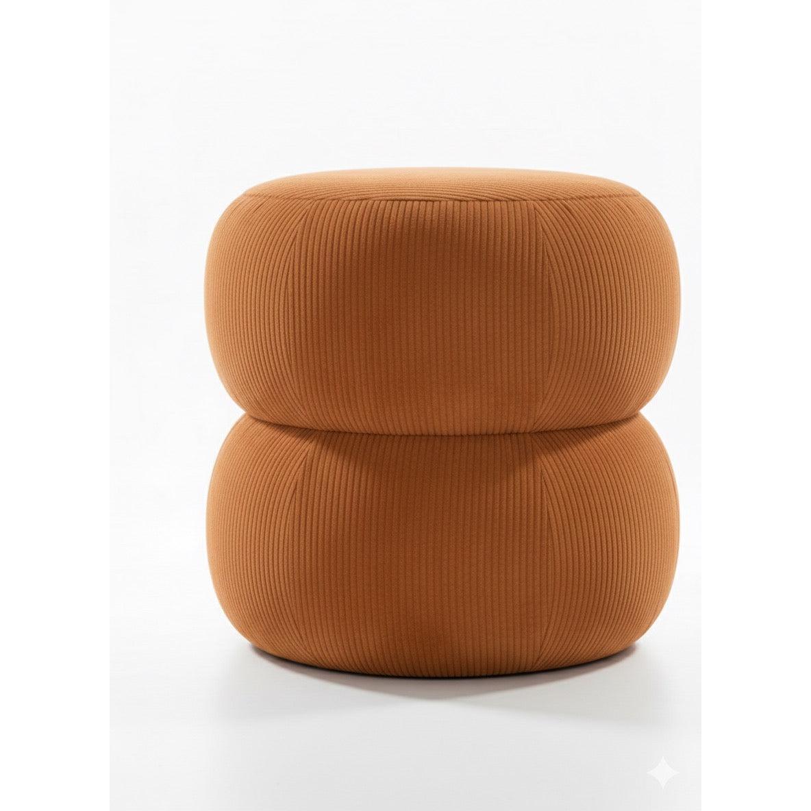 Ba'al Kadife Yuvarlak Puf/Tabure