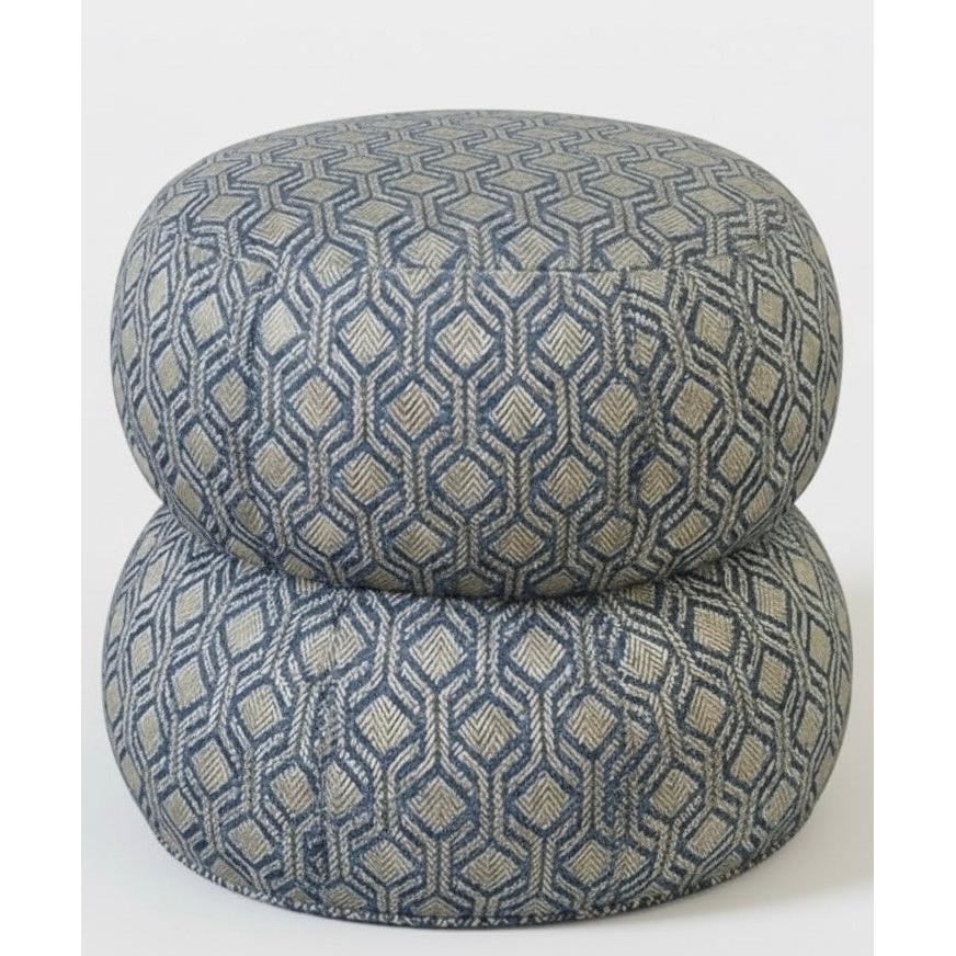 Ba'al Kadife Yuvarlak Puf/Tabure