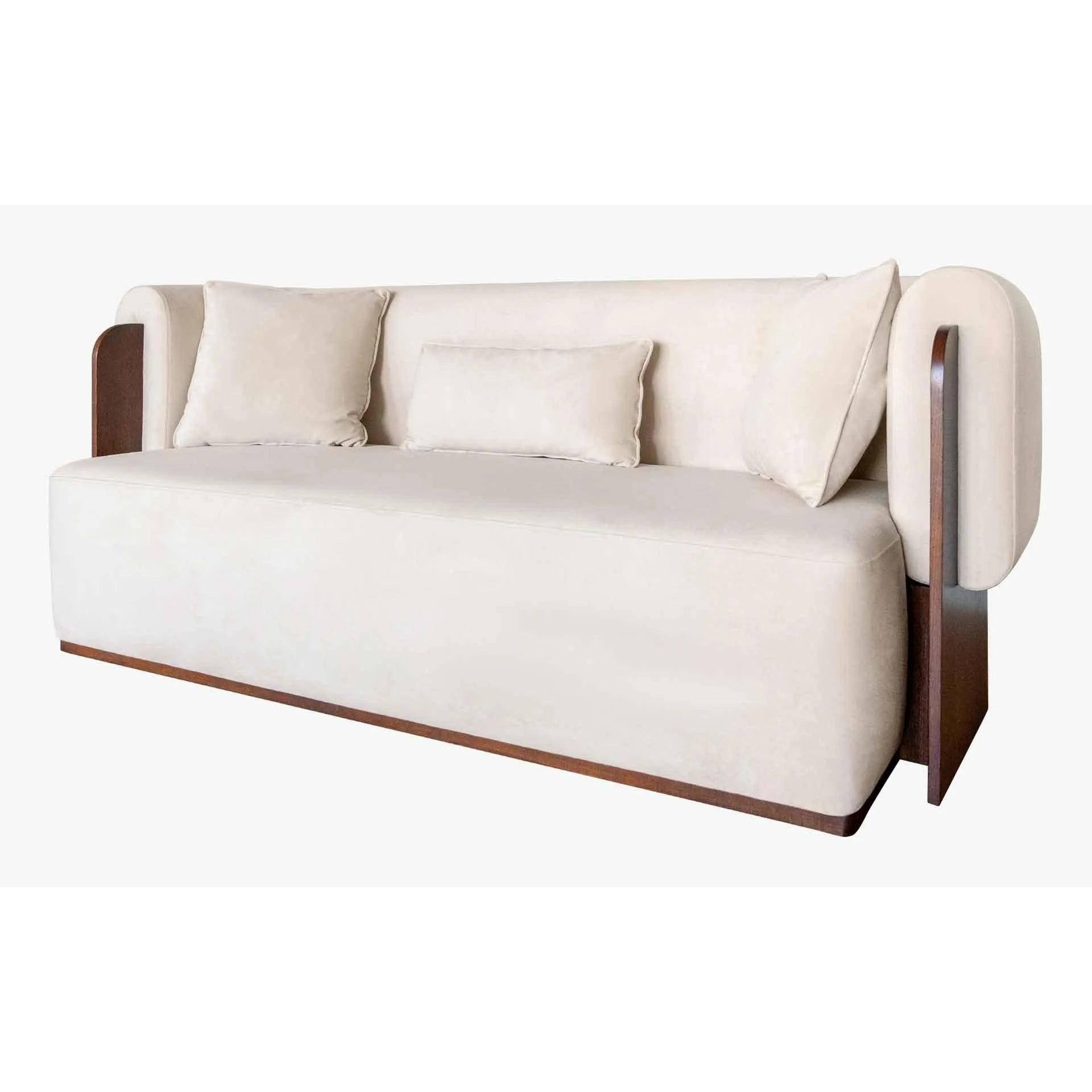 Baika Üçlü Kanepe Beyaz