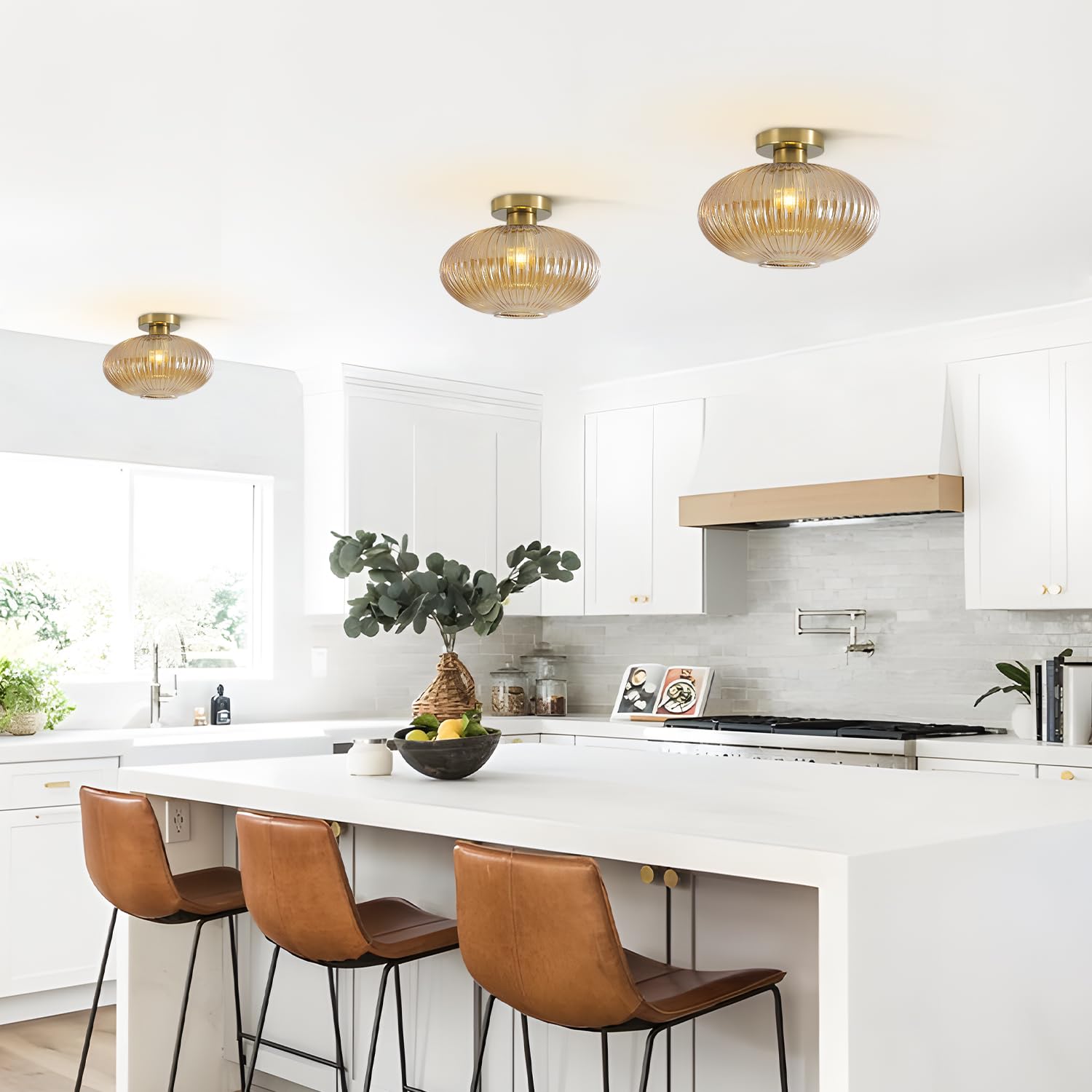 Bal Renkli Pleat Cam Sarkıt