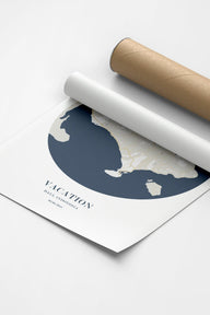 Bali Şehir Haritası Poster-Poster-ODA.products-30x40-Siyah-NowShopFun