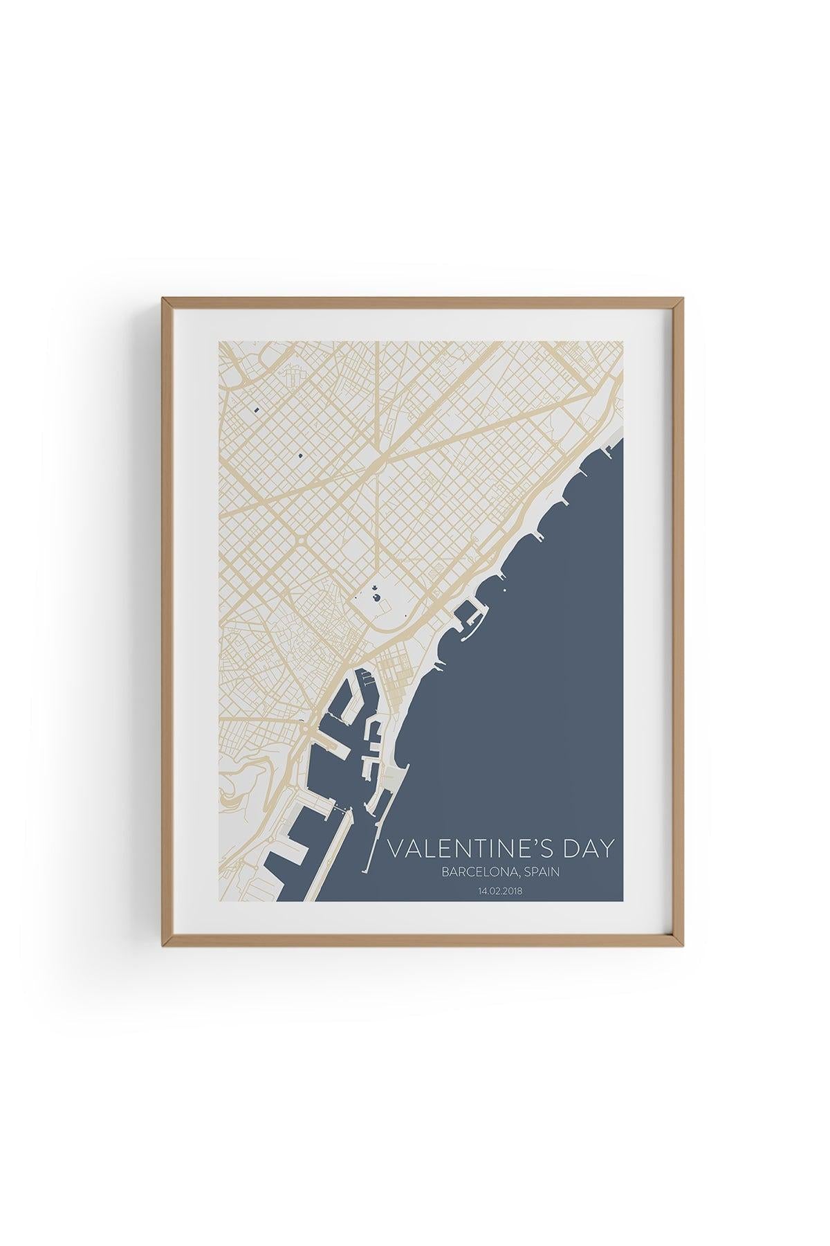 Barcelona Şehir Haritası Poster