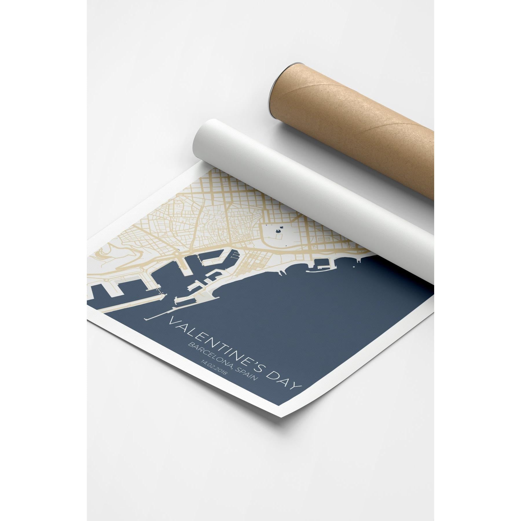 Barcelona Şehir Haritası Poster