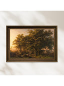 Barend Cornelis Koekkoek - Orman Sahnesi Fine Art Baskı