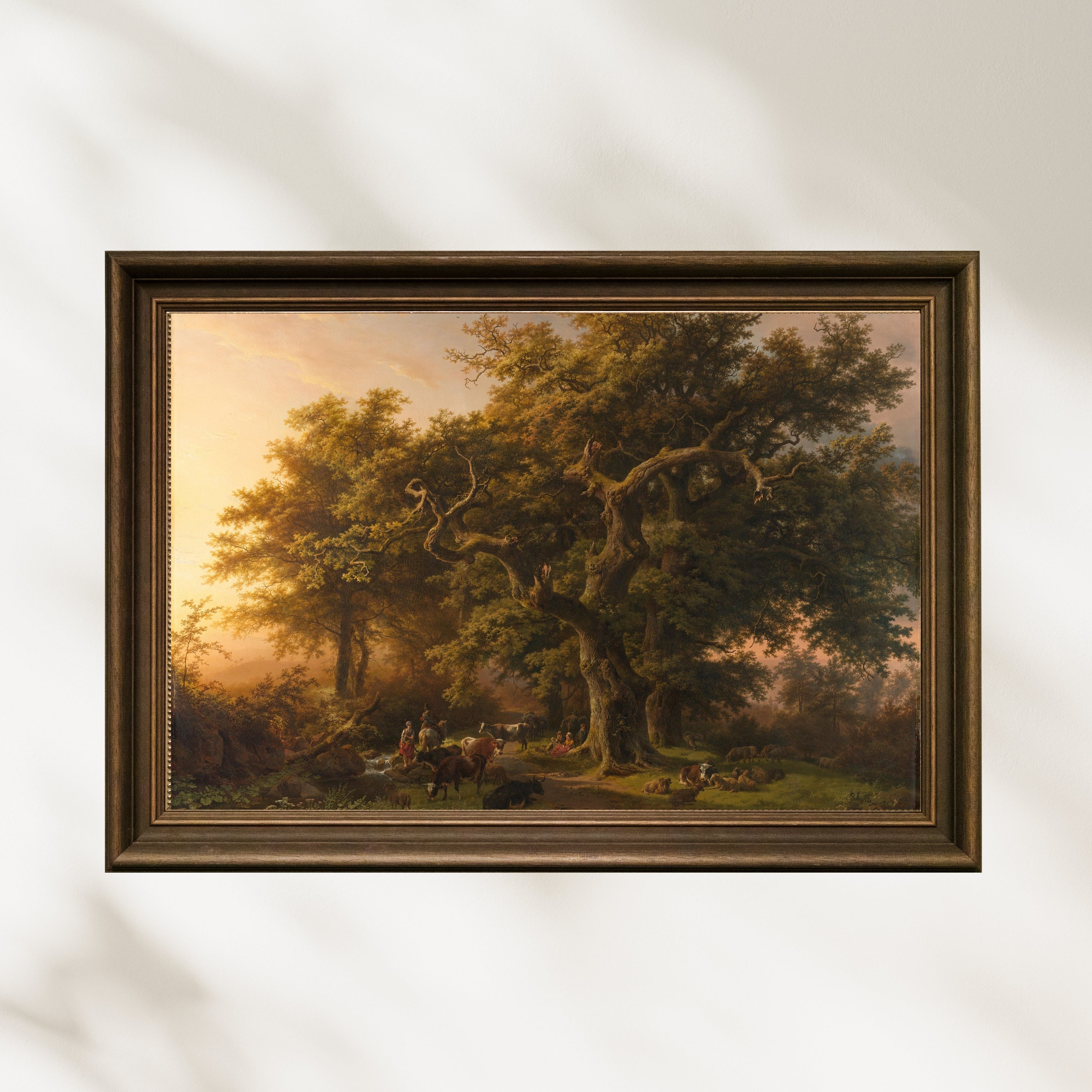 Barend Cornelis Koekkoek - Orman Sahnesi Fine Art Baskı