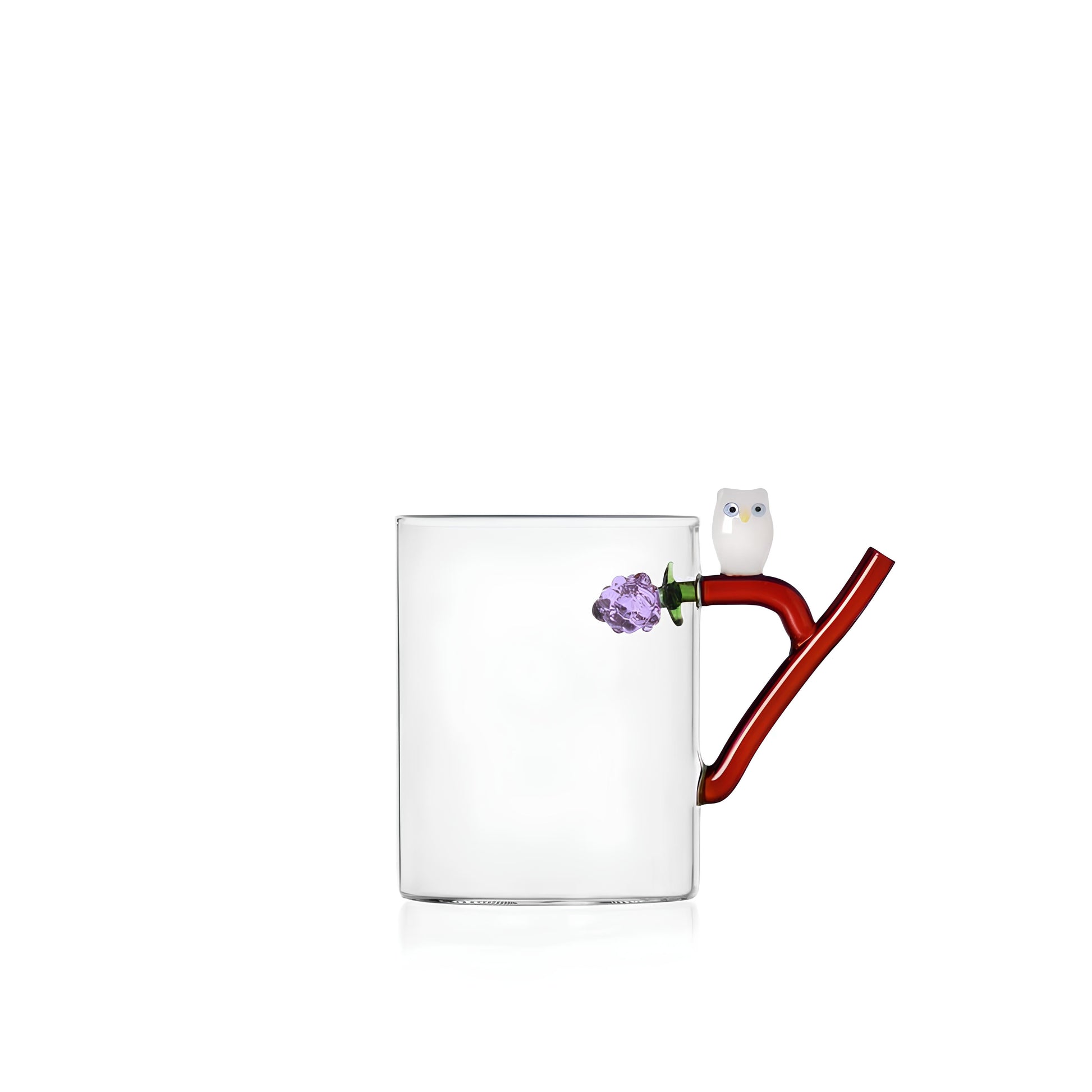 Baykuş Figürlü Cam Kupa