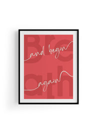 Begin Again | Tipografi Posteri