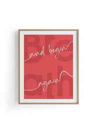 Begin Again | Tipografi Posteri