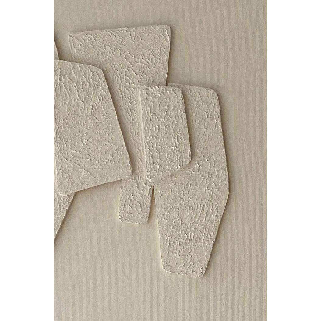 Beige Akrilik El Yapımı 4'lü Tablo 40x40 Cm