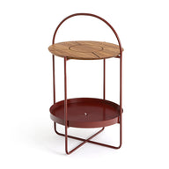 Bergüzar Metal Yan Sehpa-Yan Sehpa-Modabilya-Bordo-NowShopFun