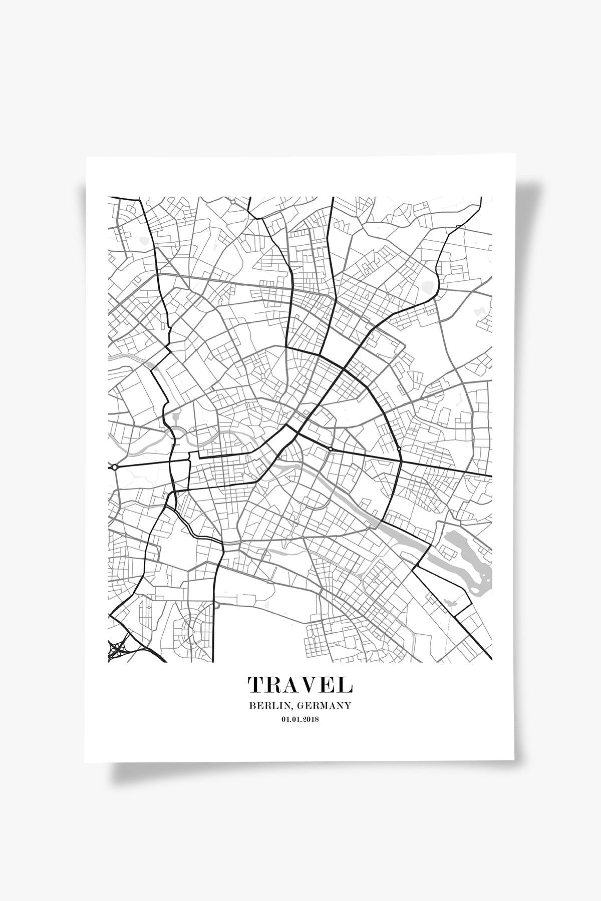 Berlin Şehir Haritası Poster
