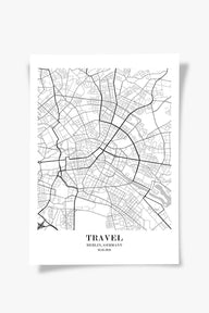 Berlin Şehir Haritası Poster-Poster-ODA.products-30x40-Çerçevesiz-NowShopFun