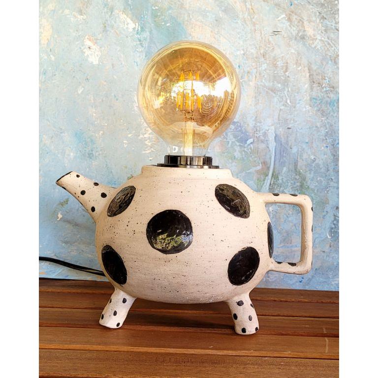 Beton Efektli, Çaydanlık Formlu Abajur