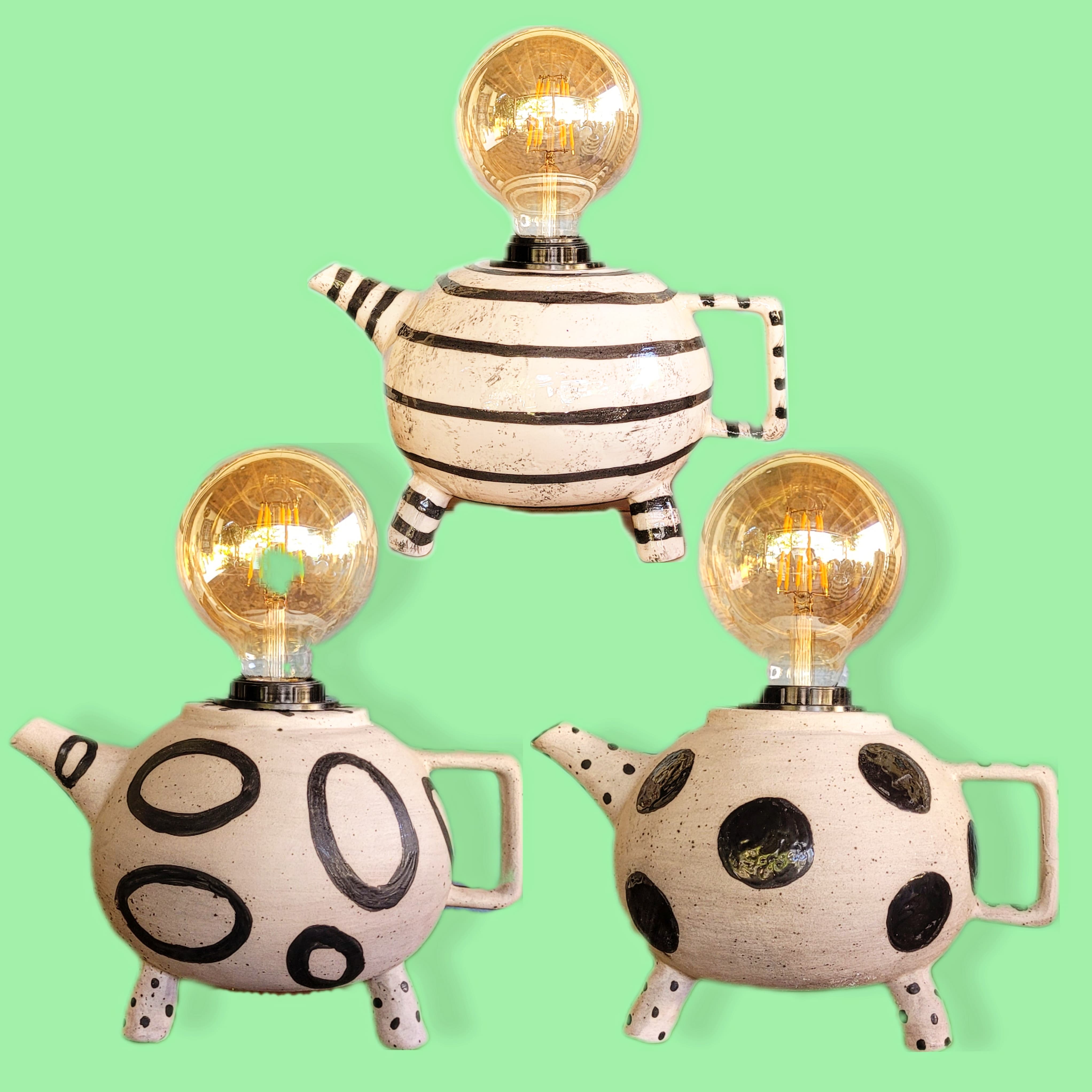 Beton Efektli, Çaydanlık Formlu Abajur