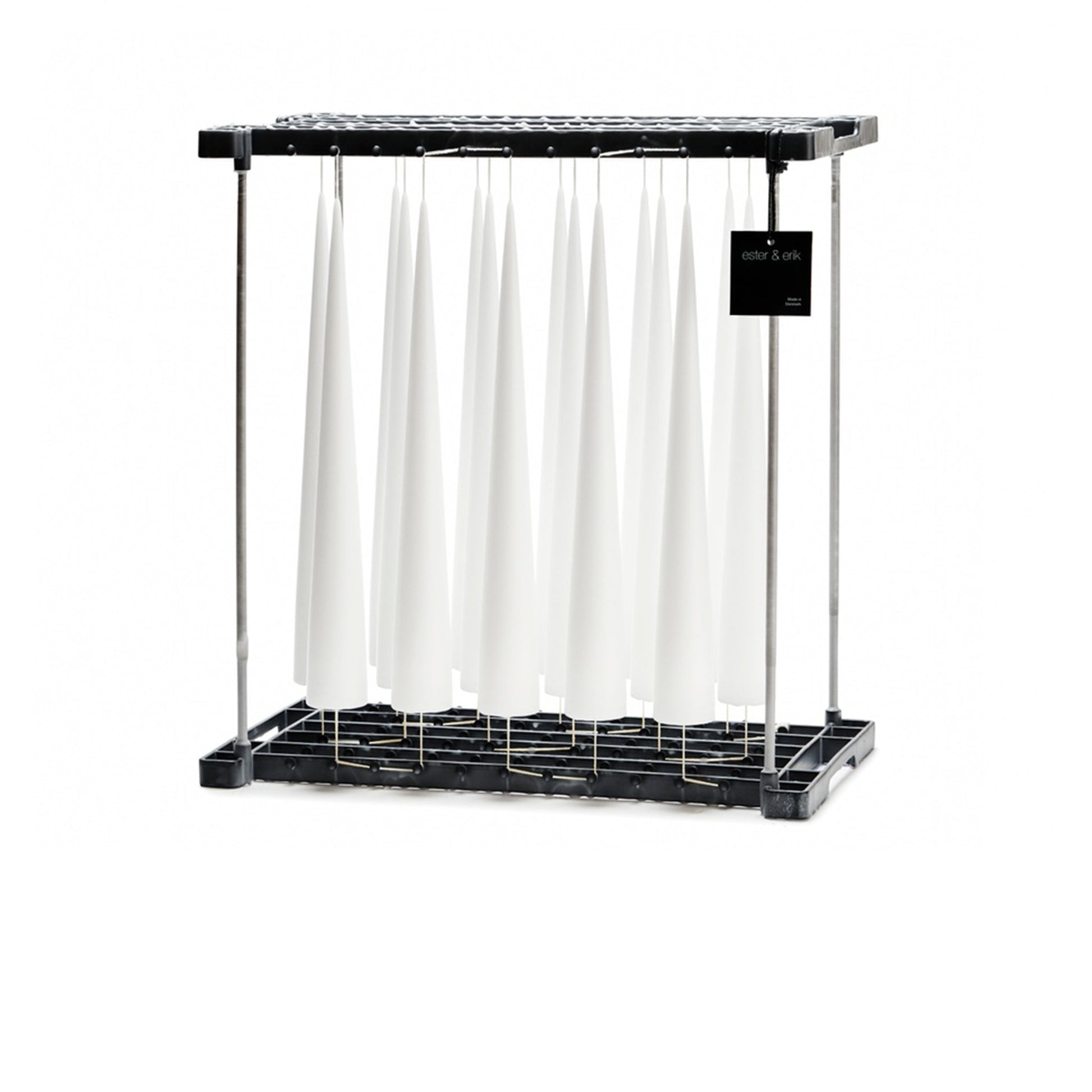 Beyaz Kokusuz 2'Li Kalın Konik Mum 37 Cm