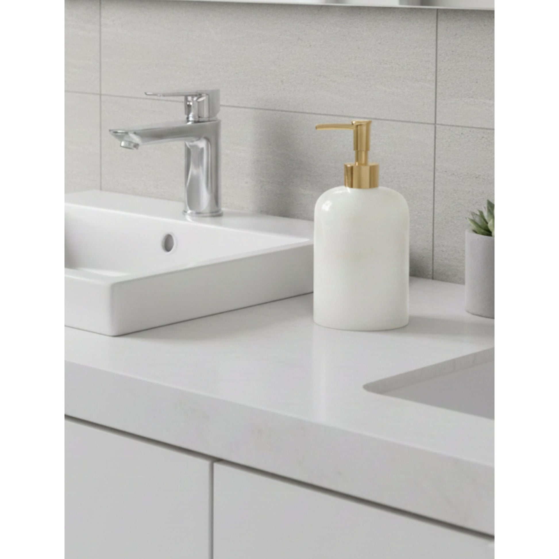 Bianco Mermer Sıvı Sabunluk - Gold