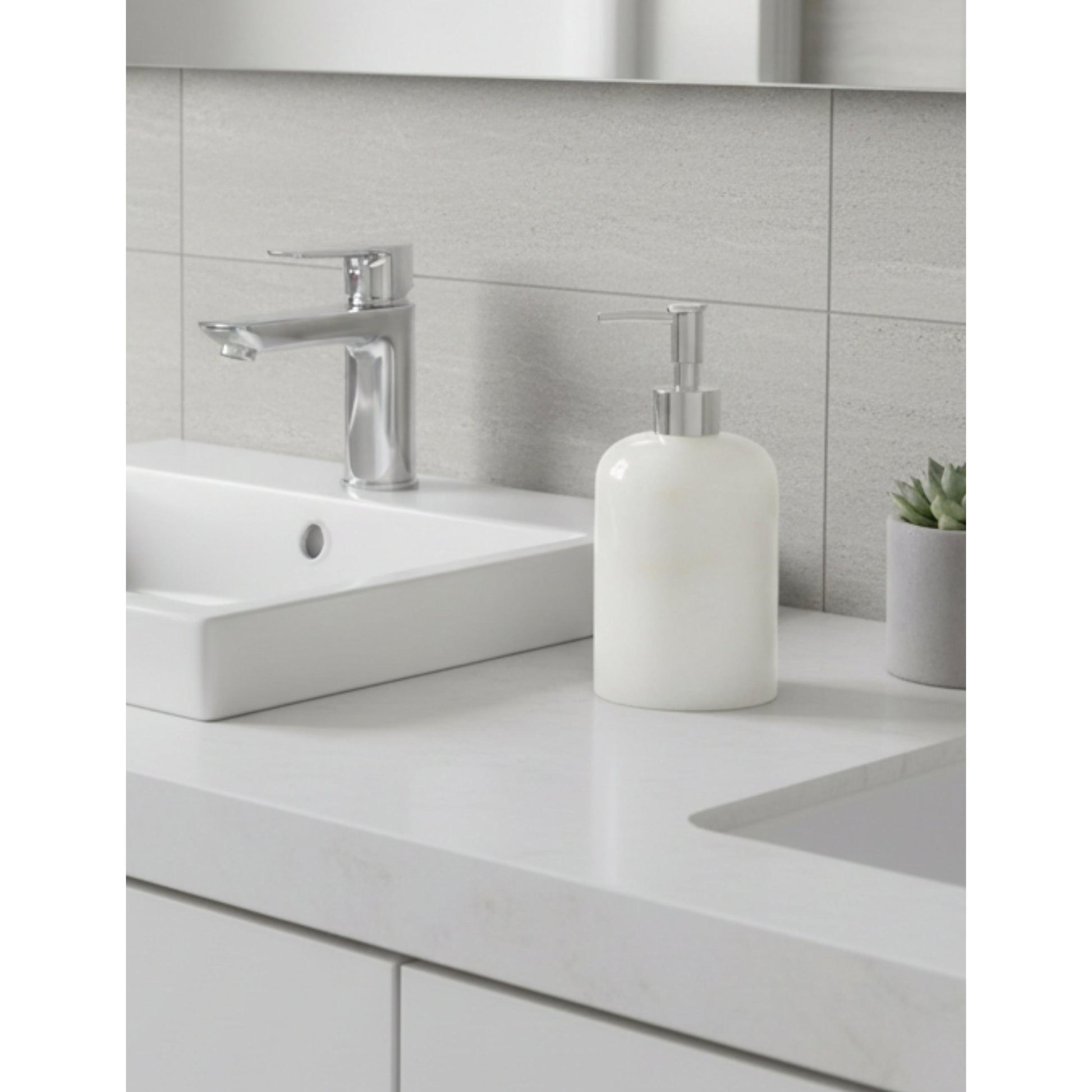 Bianco Mermer Sıvı Sabunluk - Silver