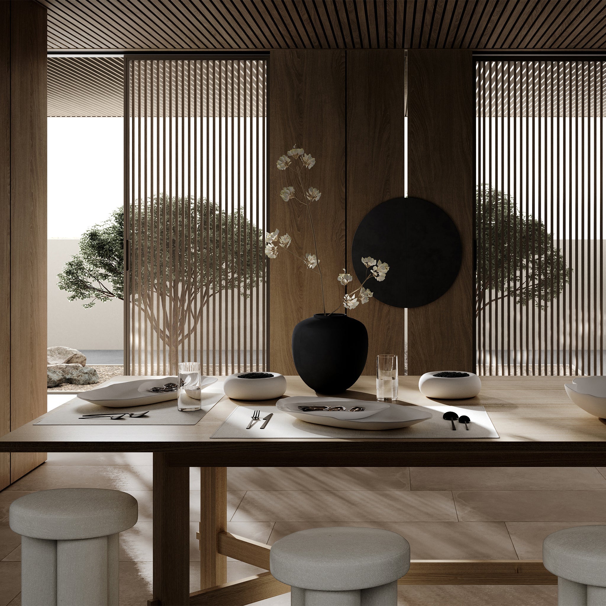 Big Foot Kum Rengi Keten Kumaş Tabure