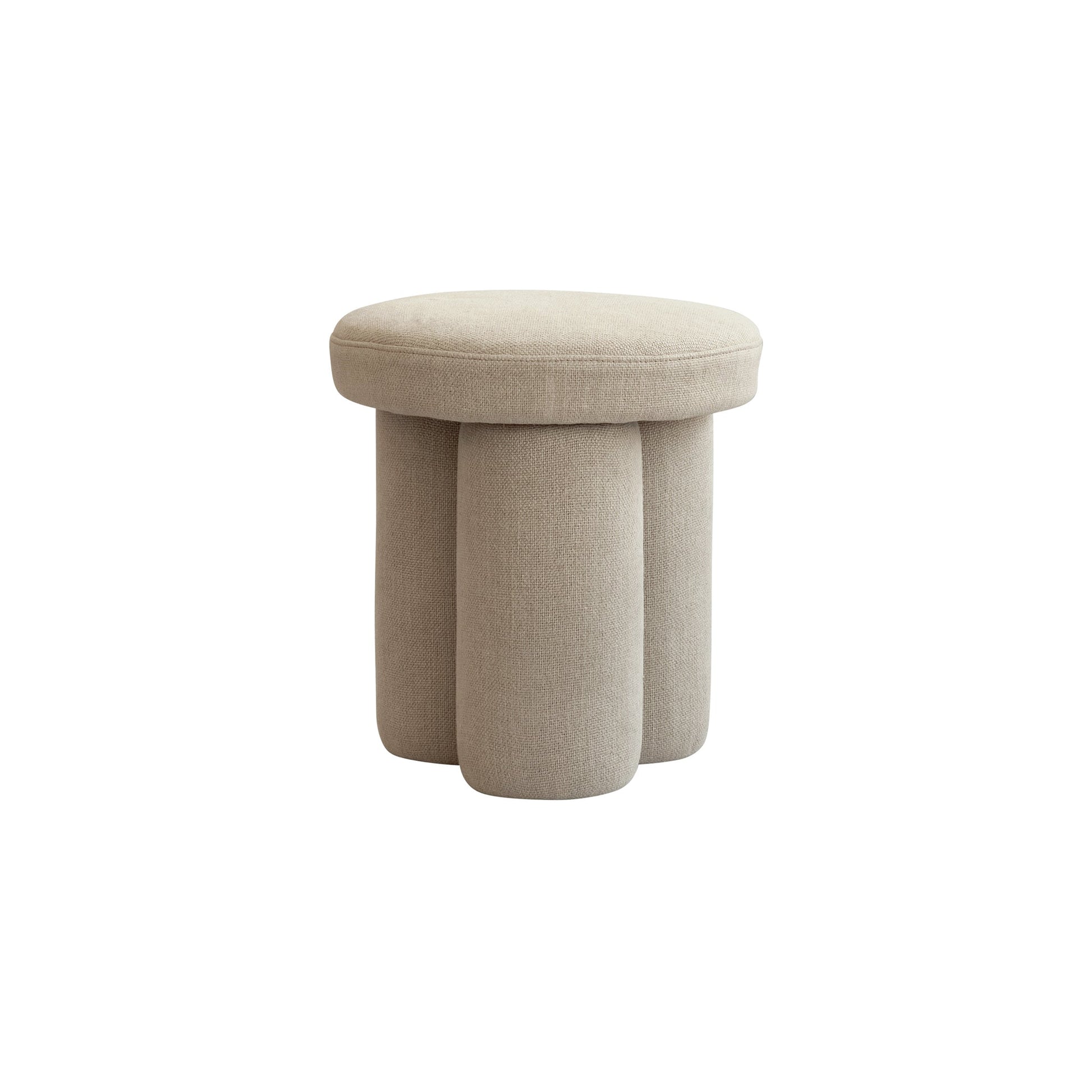 Big Foot Kum Rengi Keten Kumaş Tabure