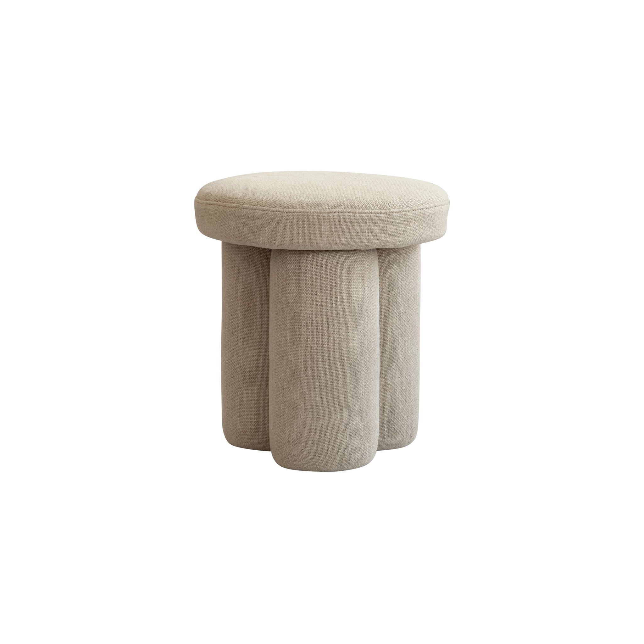 Big Foot Kum Rengi Keten Kumaş Tabure