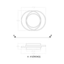 Birmingham Salto Plafonyer Led Avize 43 X 35 Cm