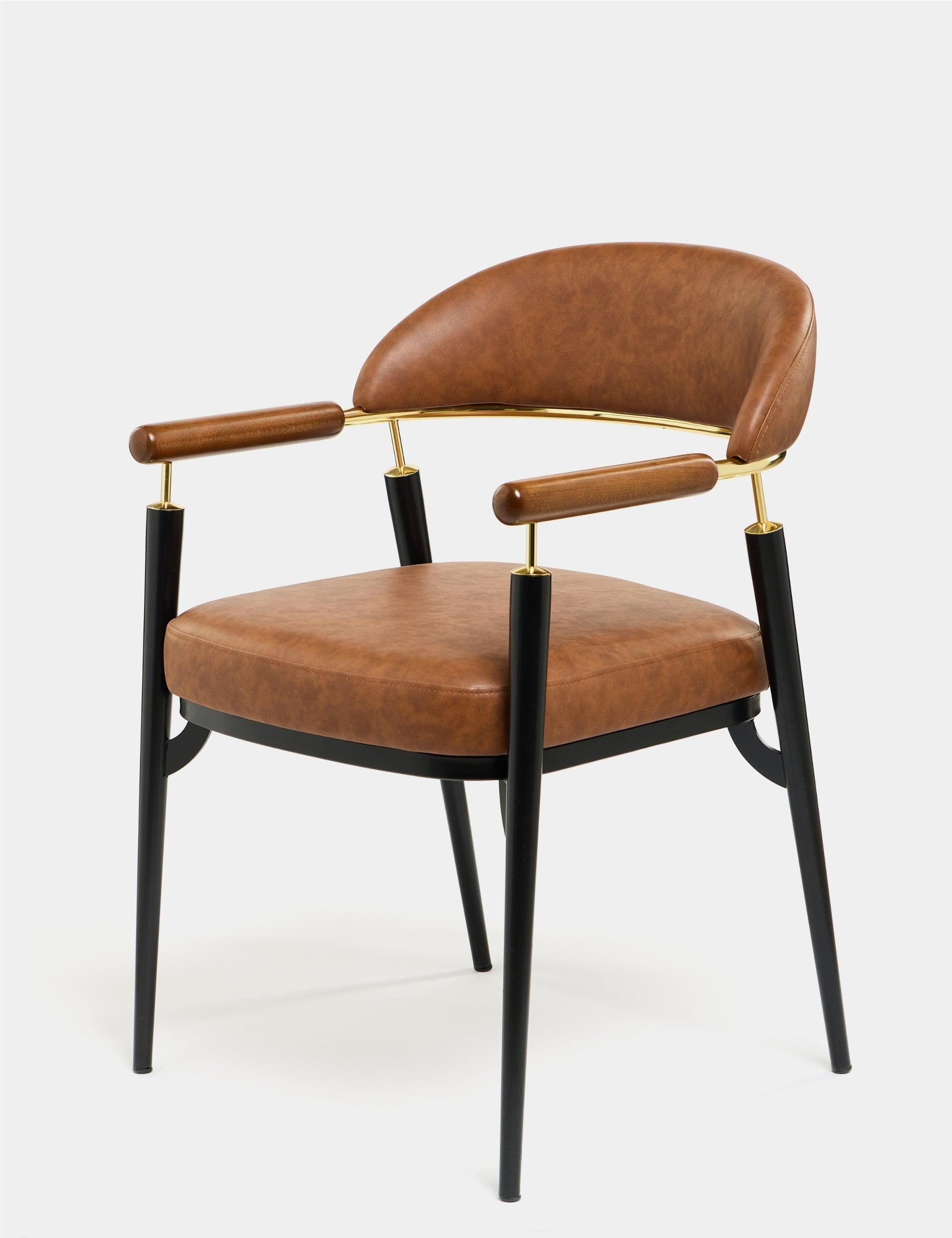 Bjorn Deri Döşeme Yemek Odası Sandalyesi