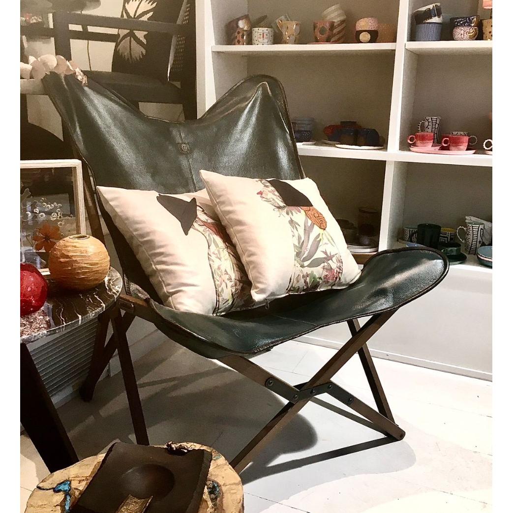 Black Colour Tripolina Katlanır Sandalye