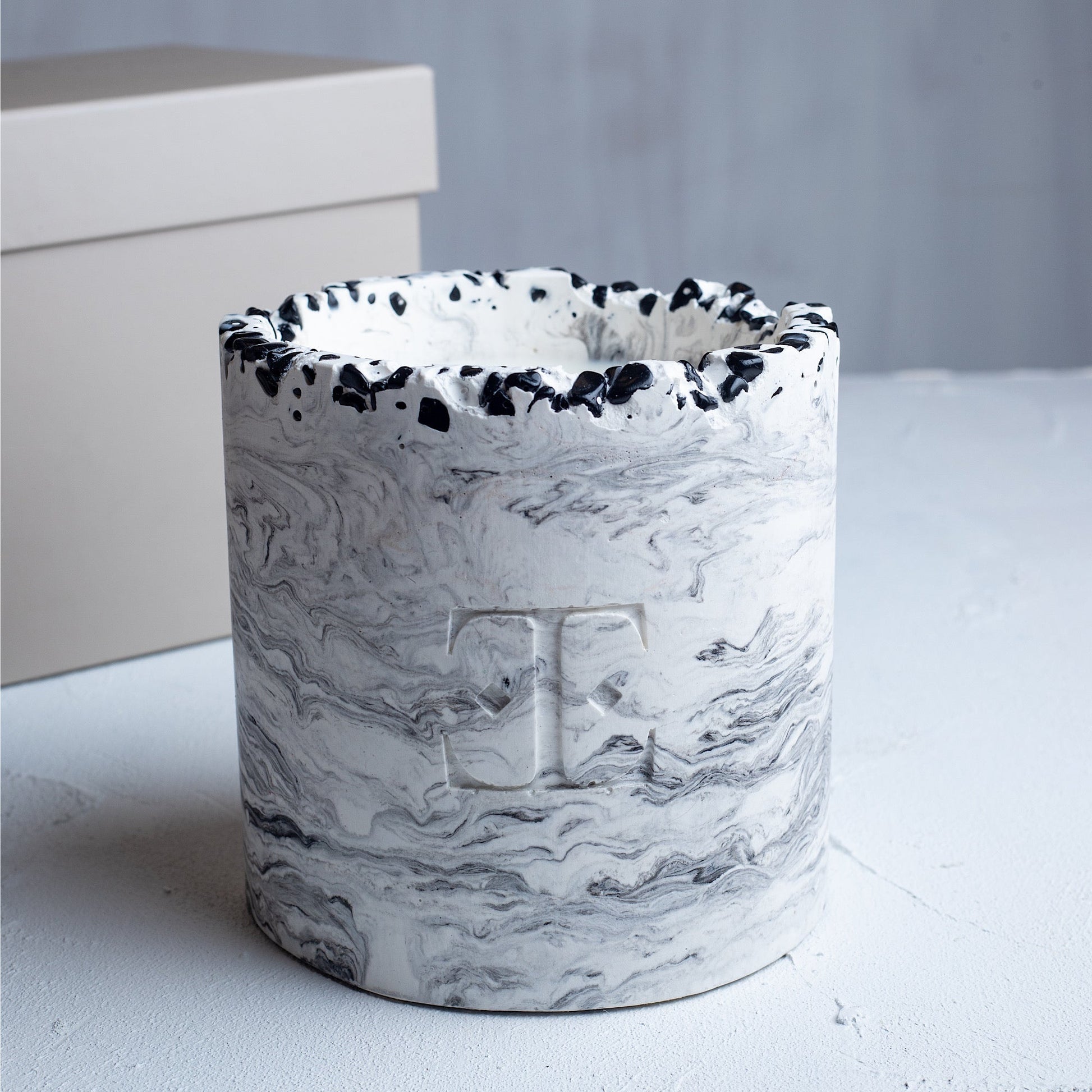 Black Rose Taşlı - Lux Mum (1.2Kg)