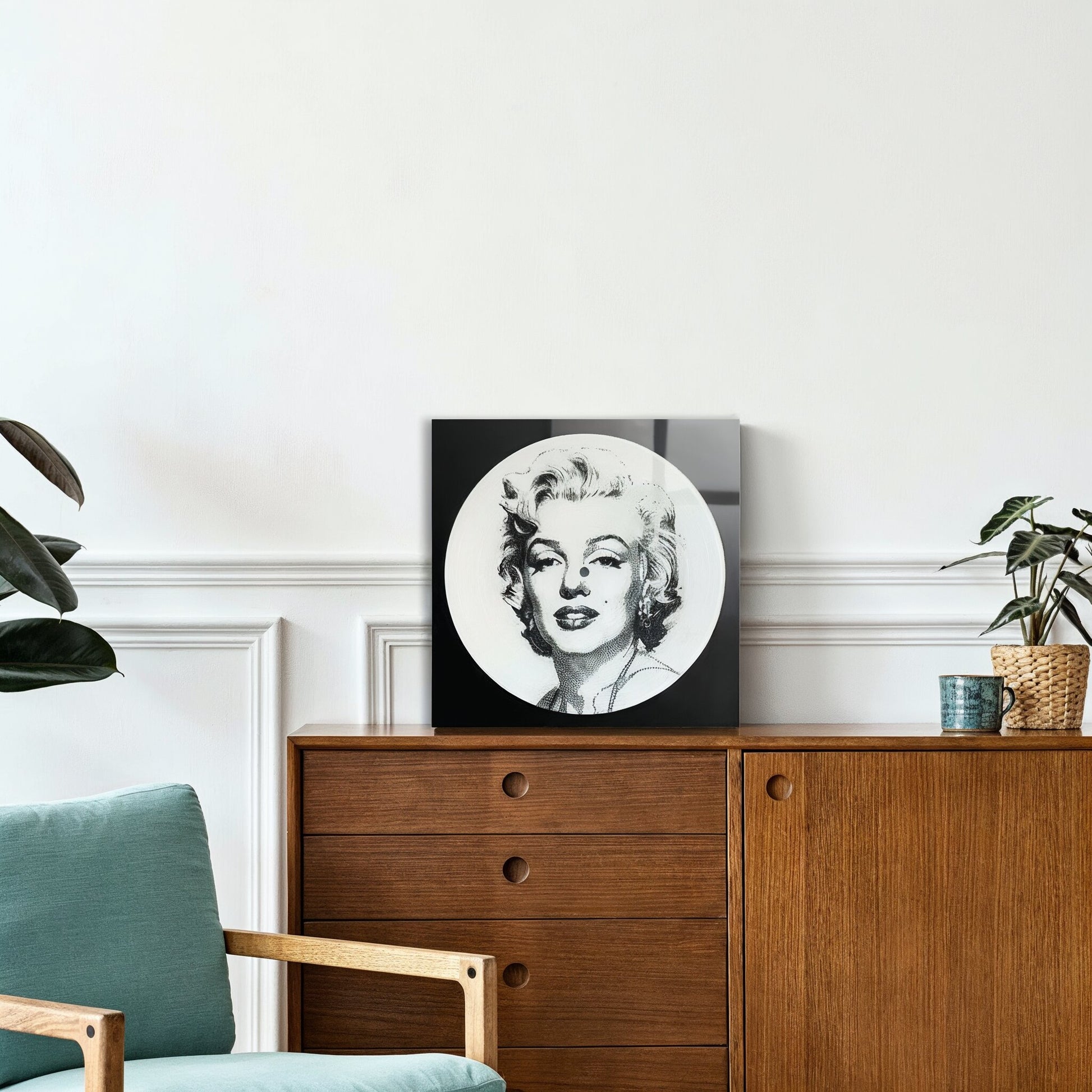 Black&White Marilyn Dekoratif Plak