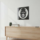 Black&White Monkey Dekoratif Plak