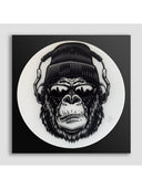 Black&White Monkey Dekoratif Plak