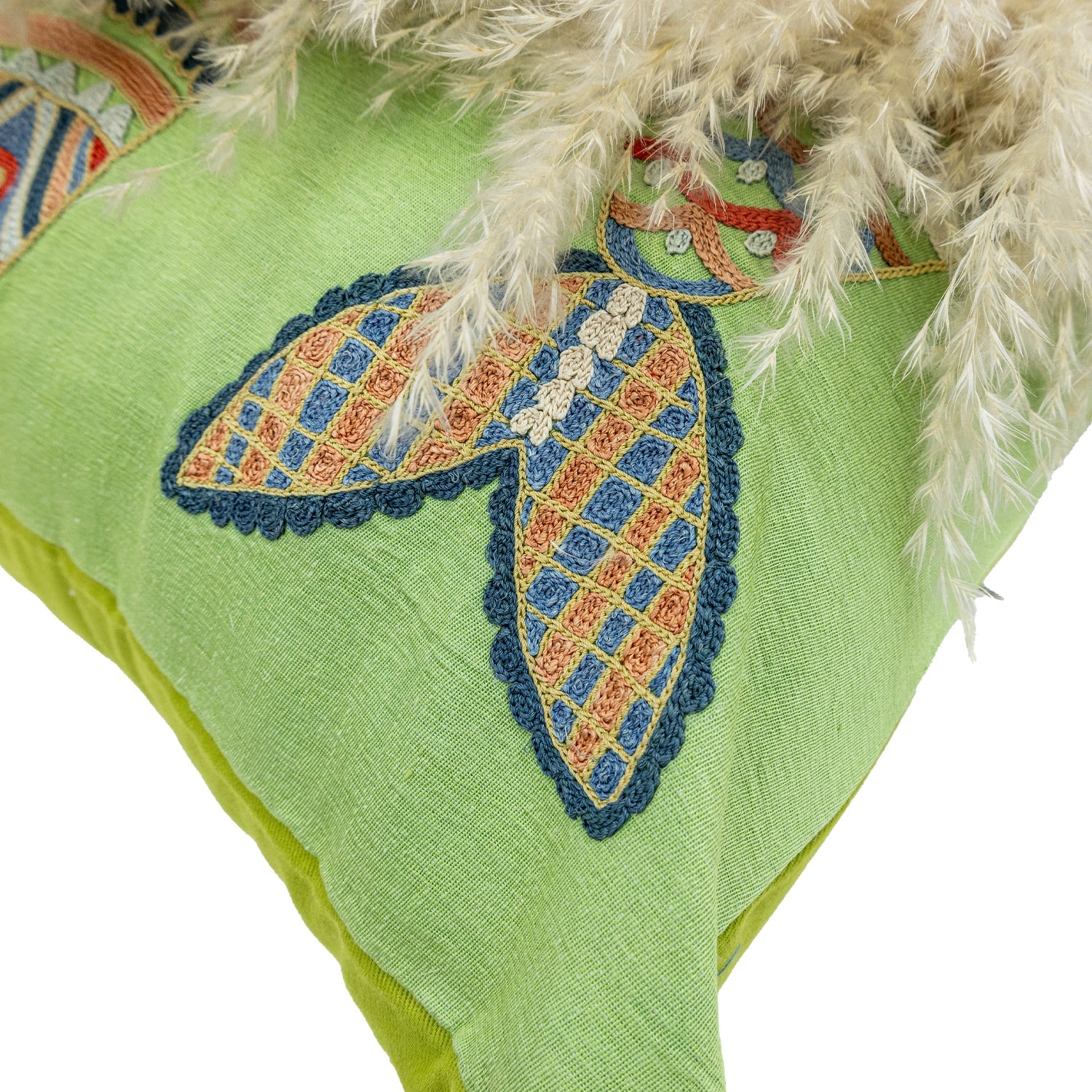 Blair Balık Desenli İpek Kırlent 50X50 Cm