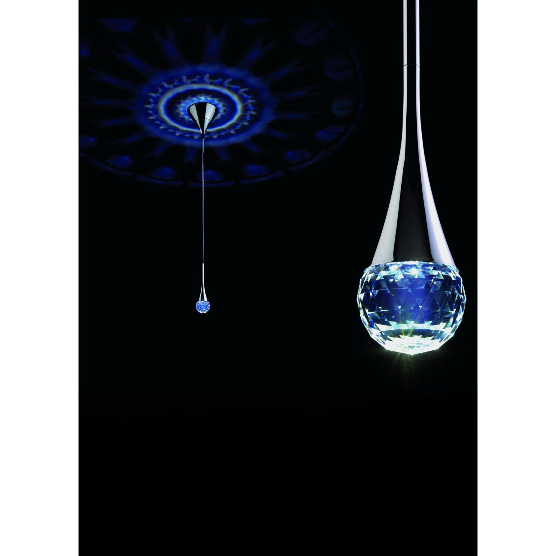 Bloom Kristal Krom Sarkıt Avize