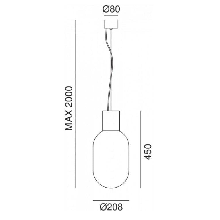 Bloom Transparan Gri̇ Sarkıt Avize