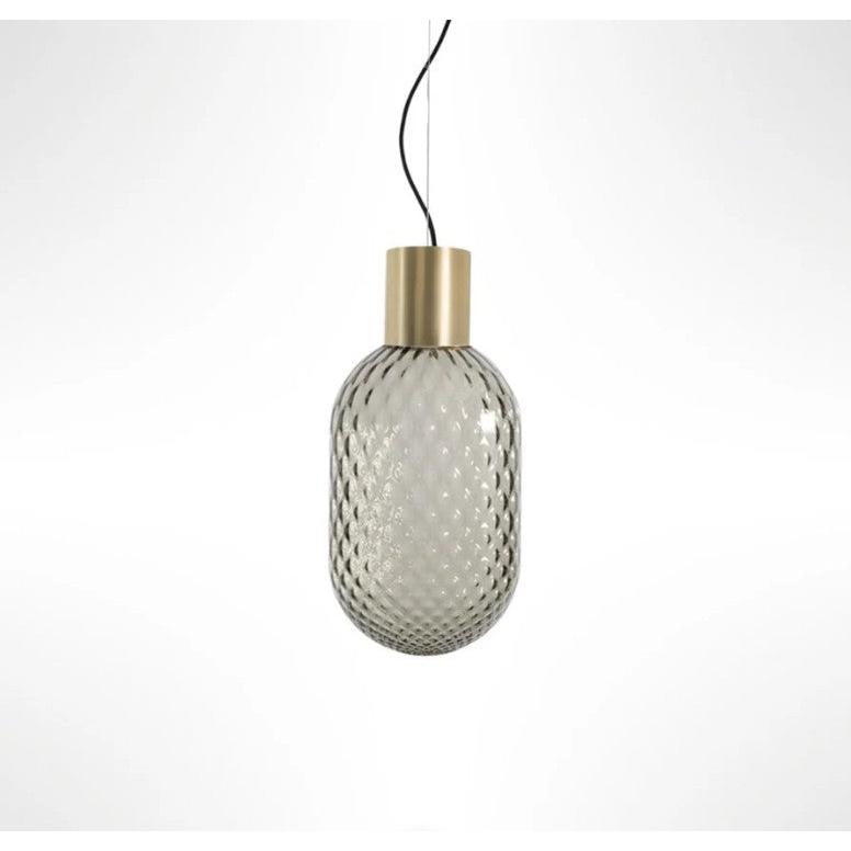 Bloom Transparan Gri̇ Sarkıt Avize