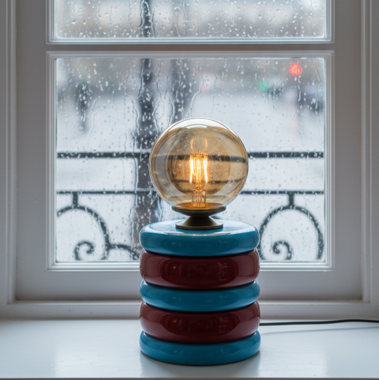 Blue & Red Masa Lambası - Lumos Series