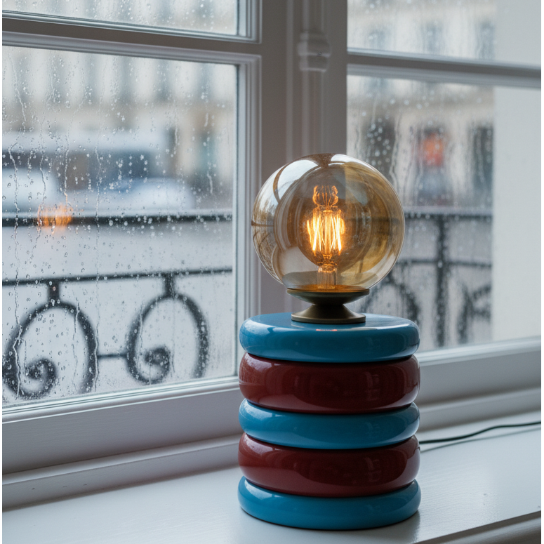 Blue & Red Masa Lambası - Lumos Series